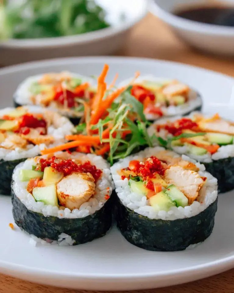 Homemade Chicken Kimbap with Veggies photo