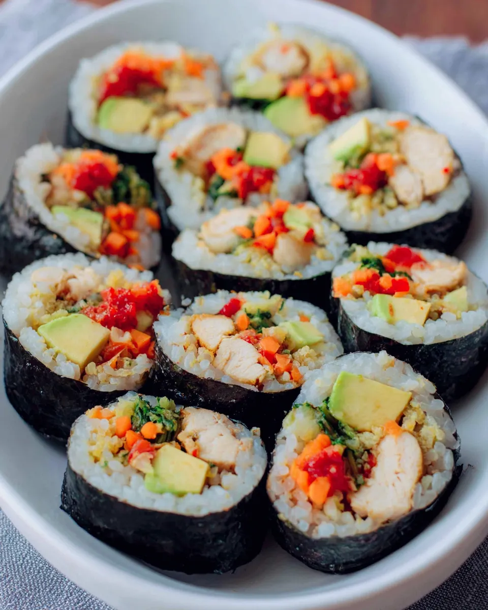 Classic Chicken Kimbap with Veggies dish photo