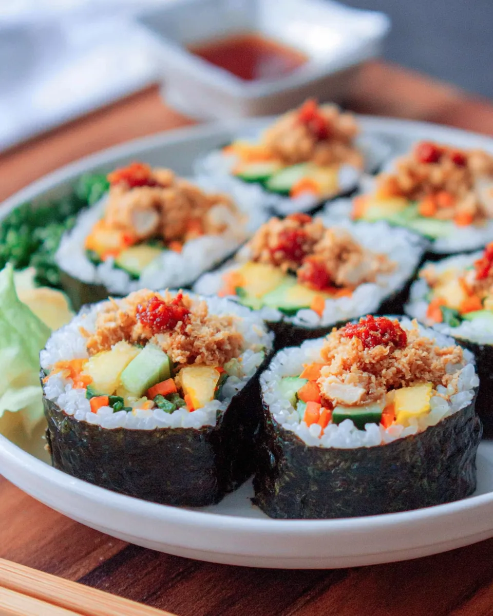 Easy Chicken Kimbap with Veggies recipe image