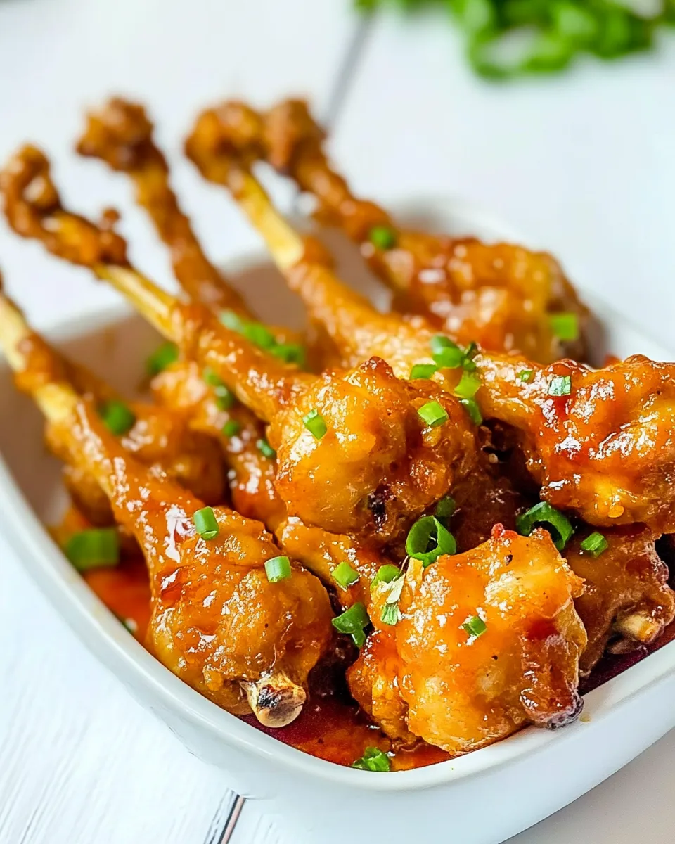 Delicious Chicken Lollipops shot