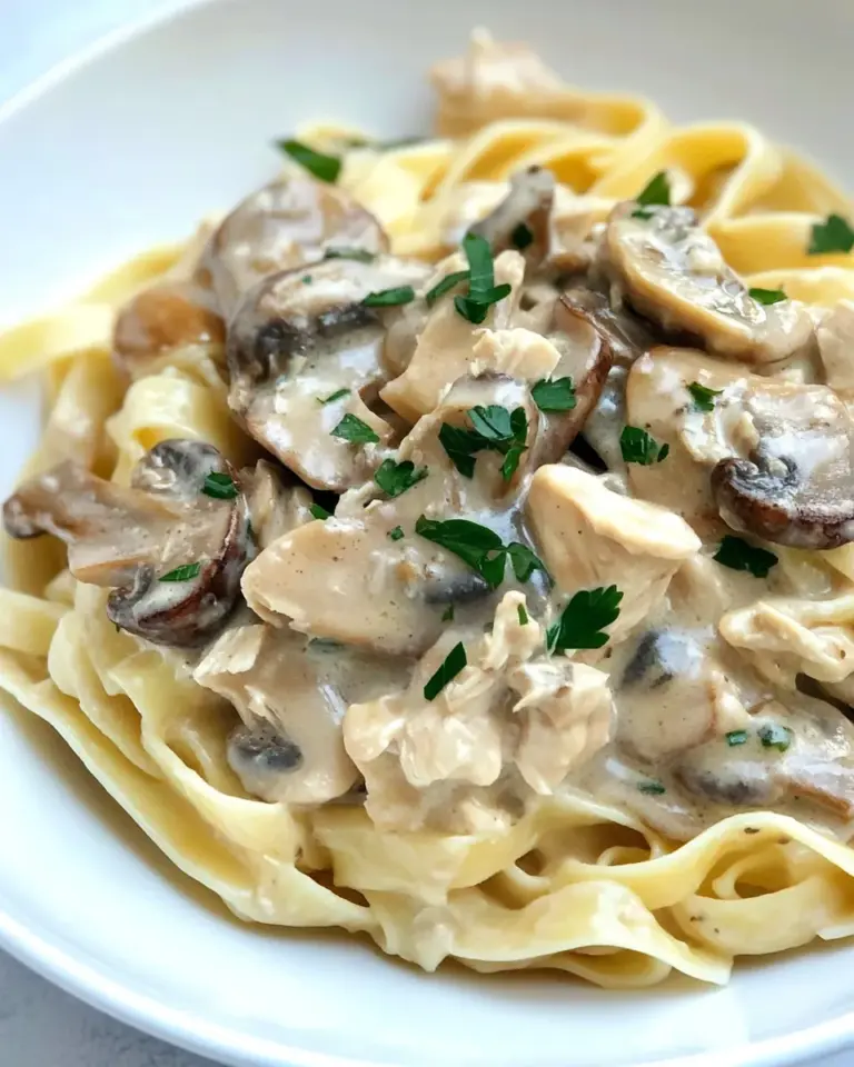 Homemade Chicken Mushroom Fettuccine photo