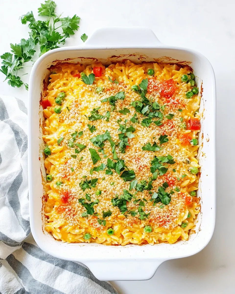 Delicious Chicken Orzo Bake dish photo