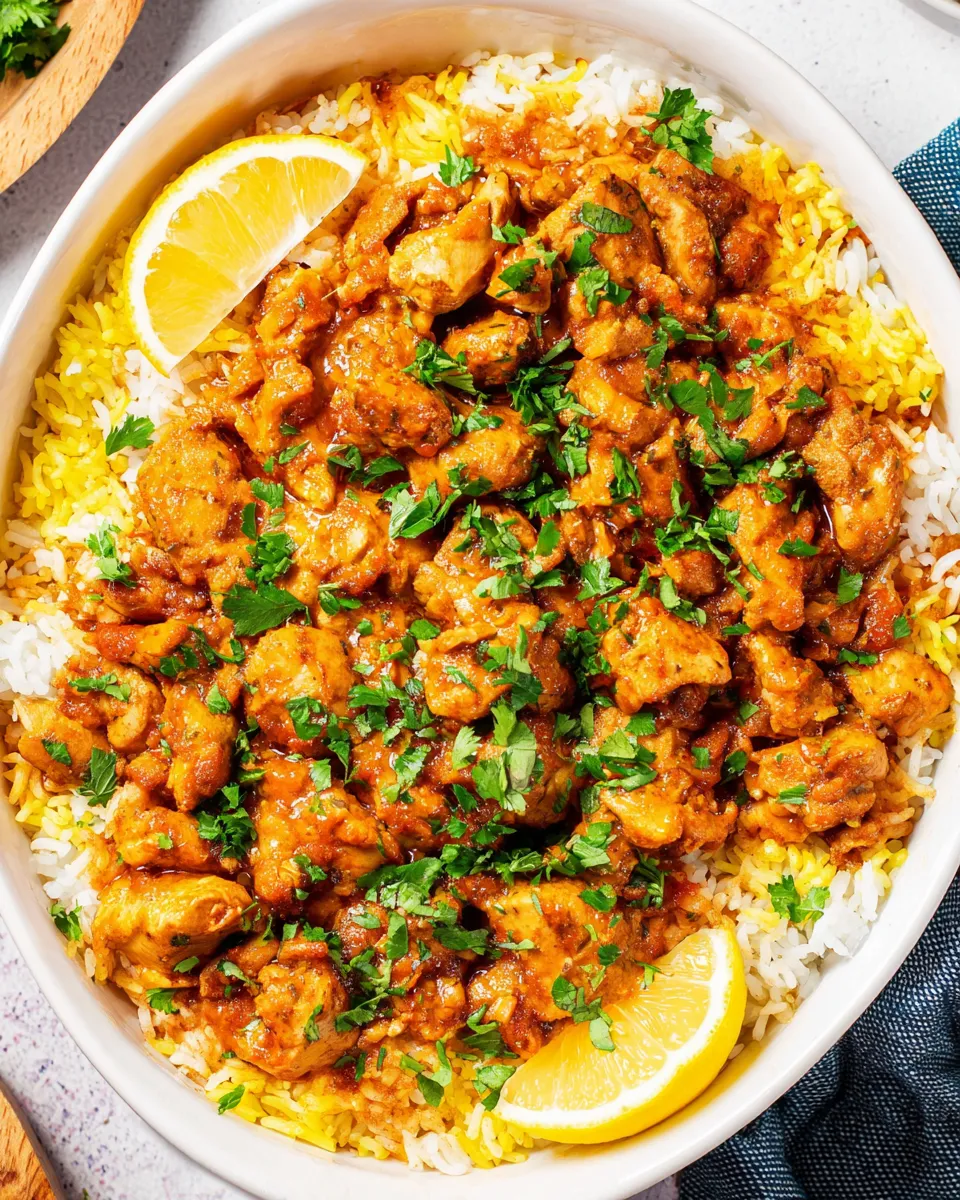 Delicious Chicken Over Rice dish photo