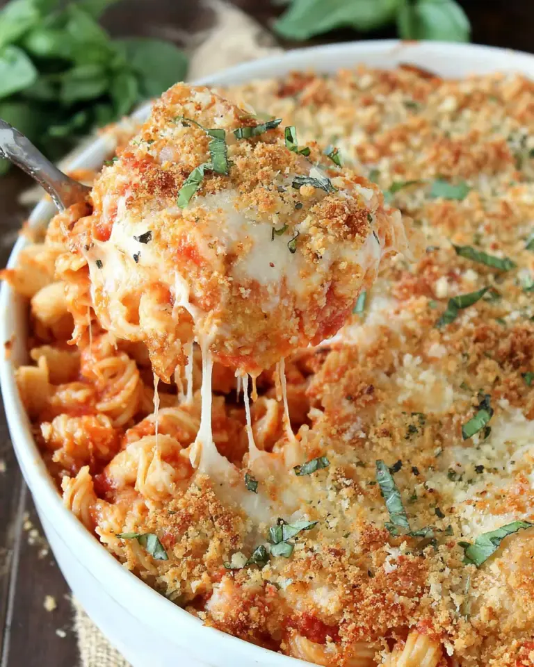 Homemade Chicken Parmesan Baked Pasta photo