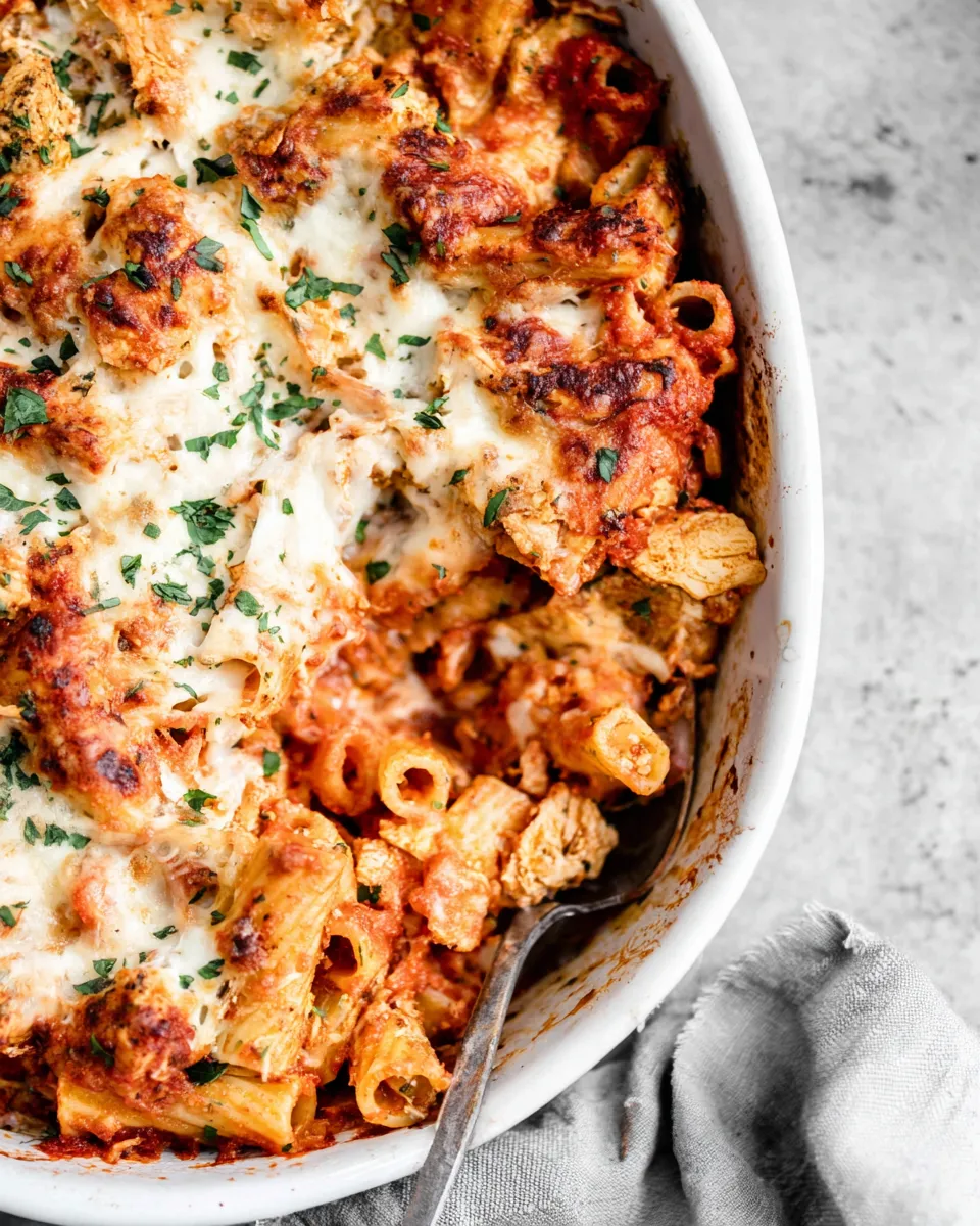 Classic Chicken Parmesan Baked Ziti image