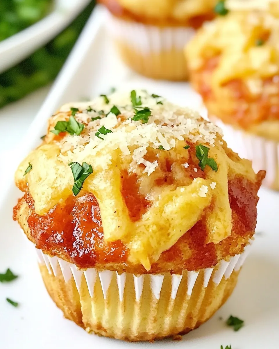 Delicious Chicken Parmesan Cupcakes plate image