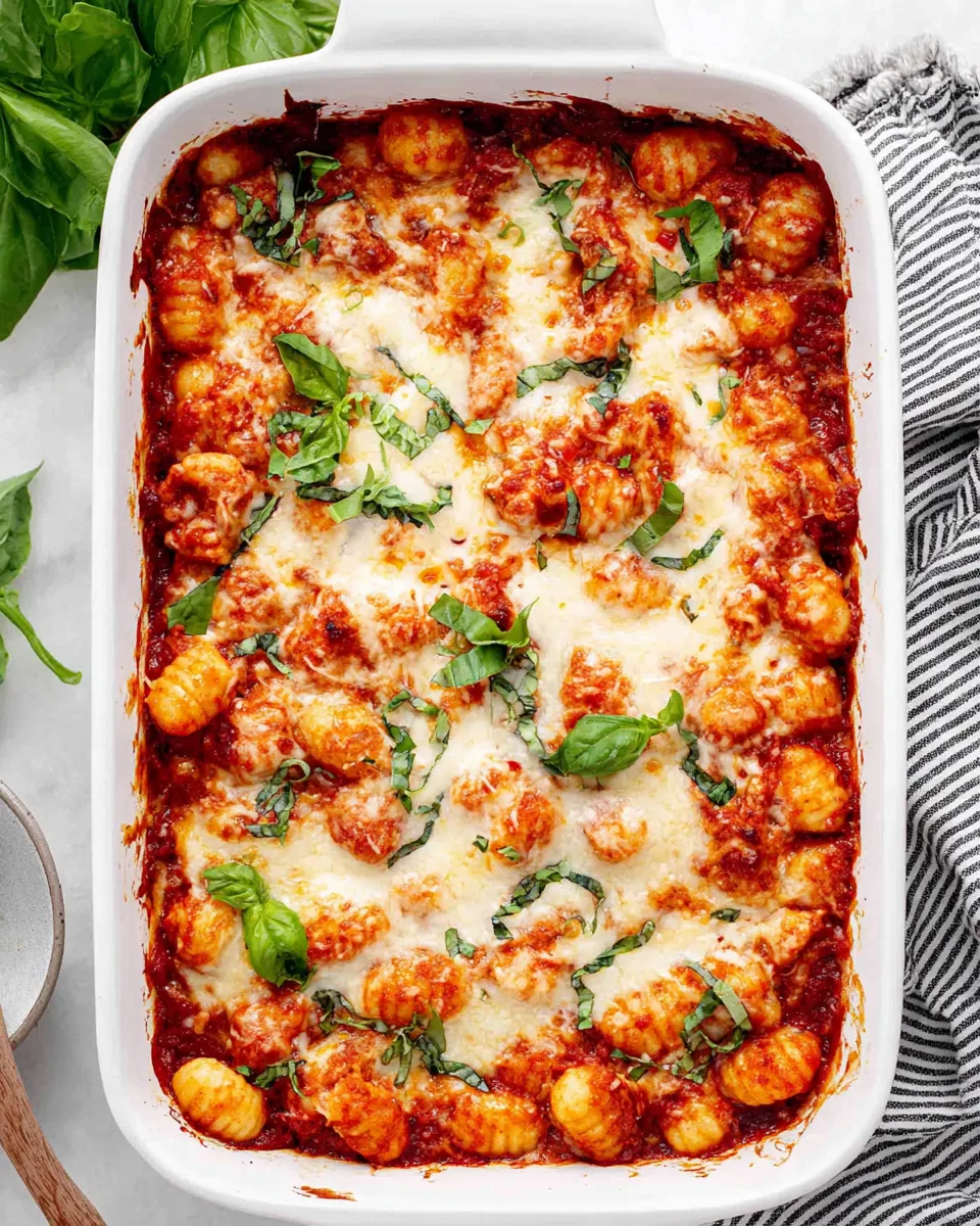 Classic Chicken Parmesan Gnocchi Bake dish photo