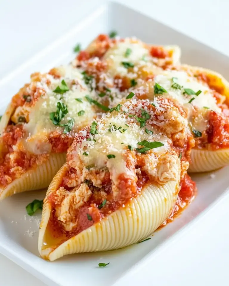 homemade Chicken Parmesan Stuffed Shells photo