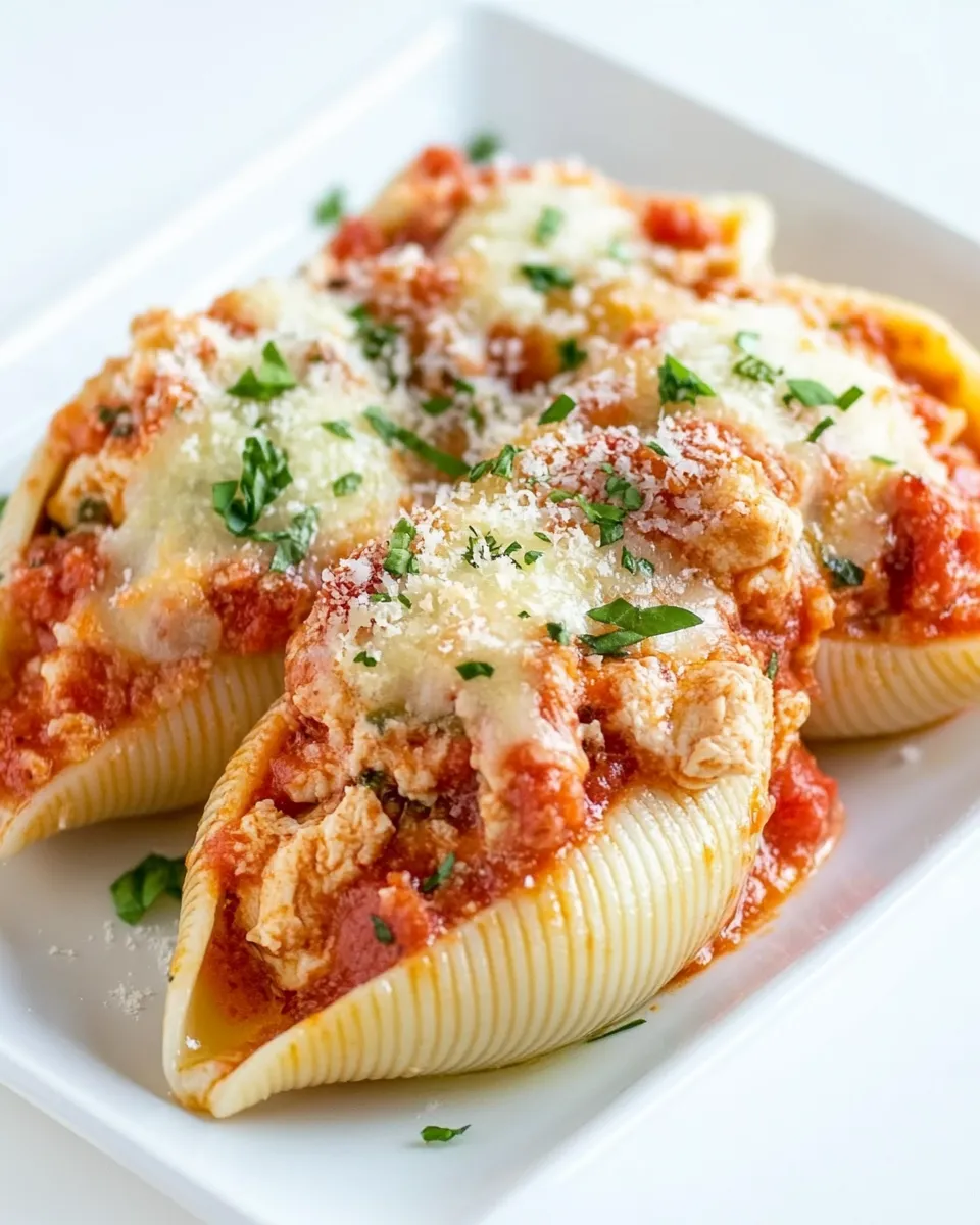 homemade Chicken Parmesan Stuffed Shells photo
