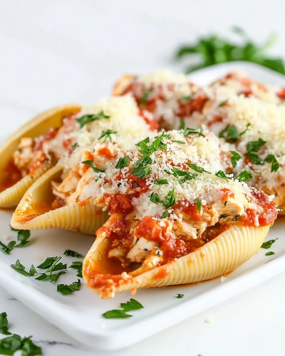 easy Chicken Parmesan Stuffed Shells recipe photo