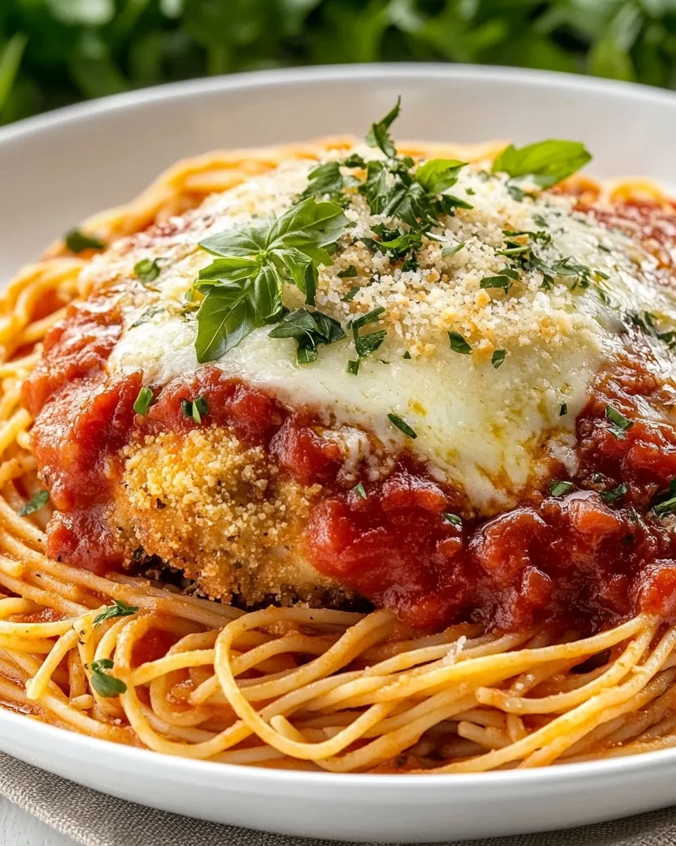 easy Chicken Parmesan and Spaghetti Marinara picture