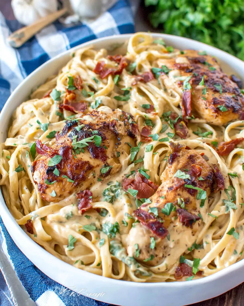Delicious Chicken Pasta with Sun Dried Tomato Cream Sauce dish photo
