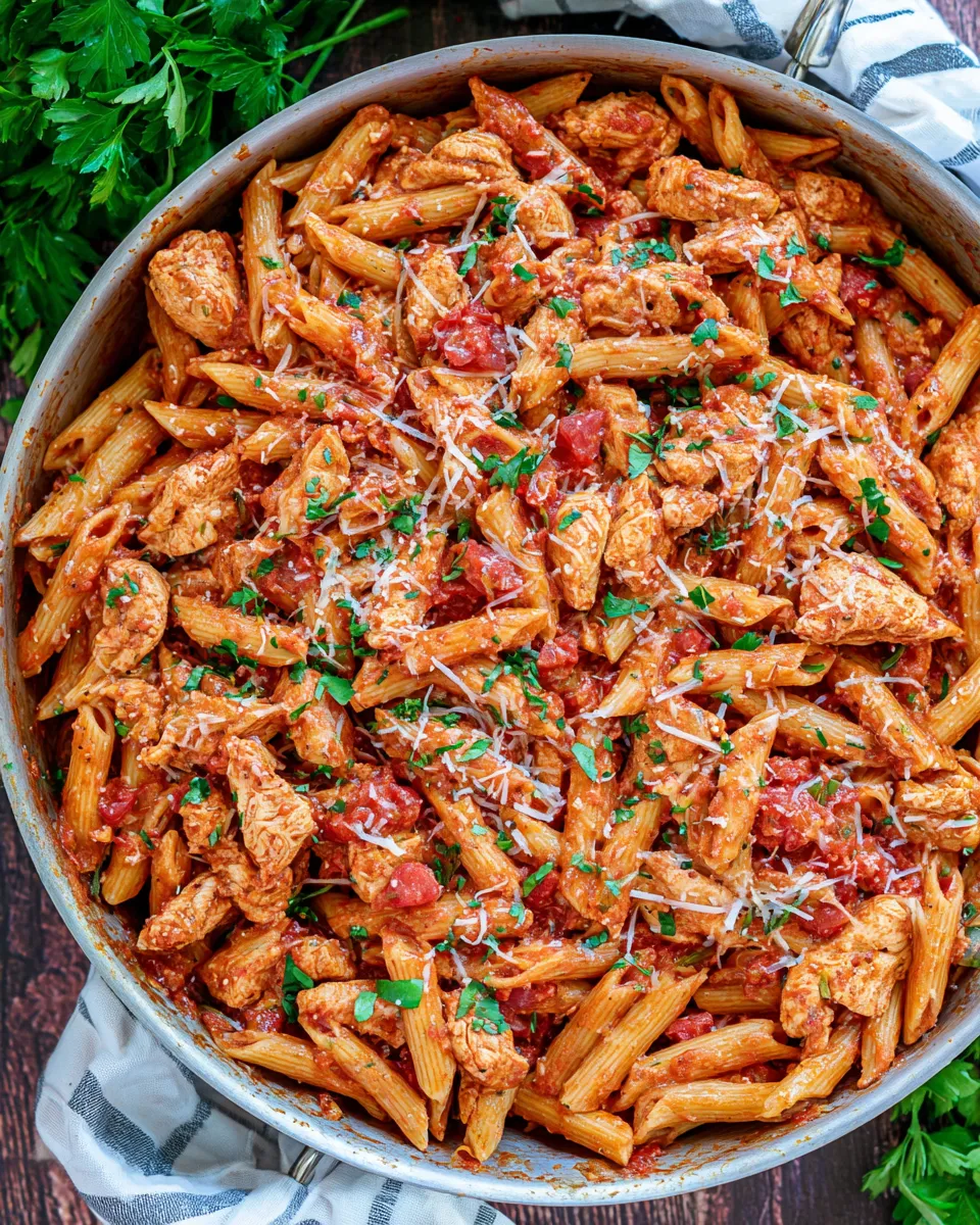 Delicious Chicken Penne Pasta (30 minute meal) plate image