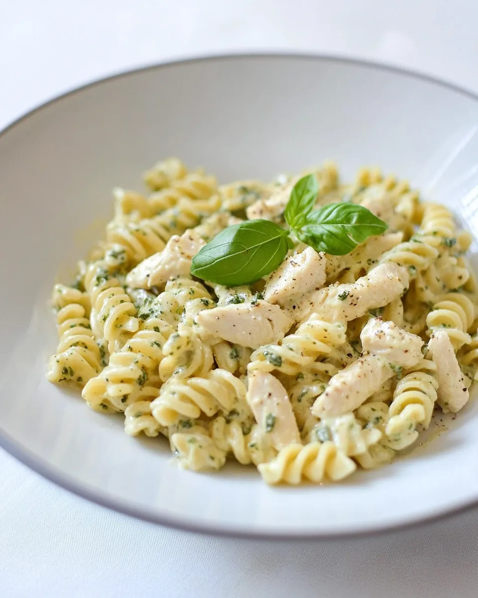 Easy Chicken Pesto Alfredo Pasta recipe photo