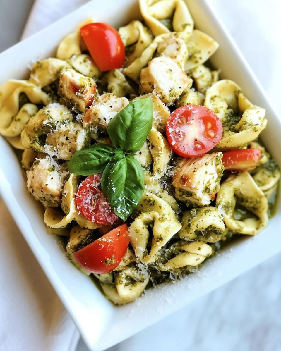 Homemade Chicken Pesto Tortellini photo