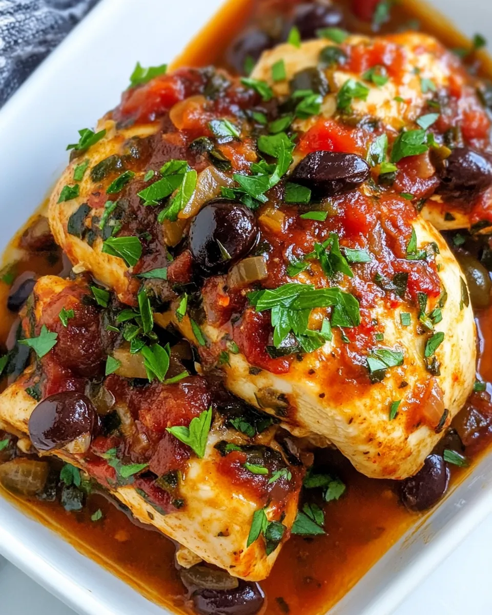 Delicious Chicken Puttanesca dish photo