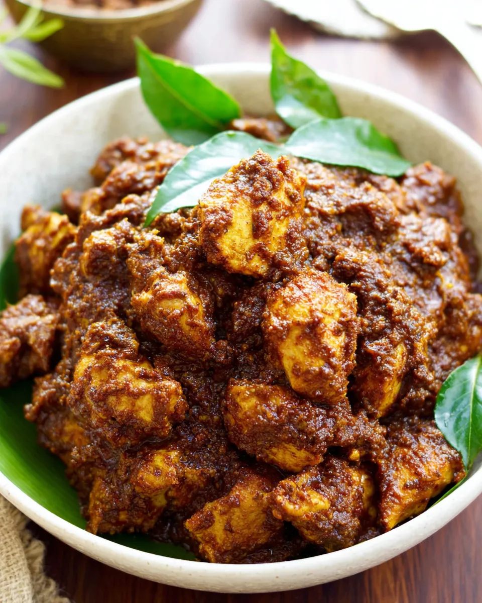 Classic Chicken Rendang dish photo