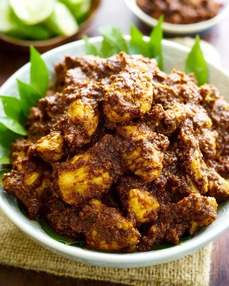 Easy Chicken Rendang food shot
