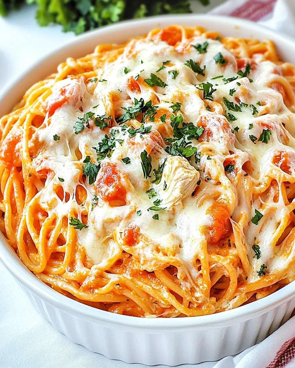 Classic Chicken Spaghetti Recipe with Rotel Tomatoes image