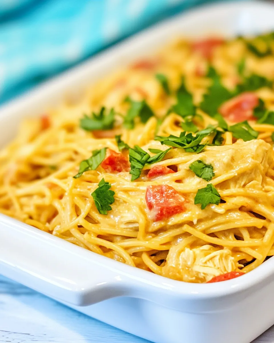 Classic Chicken Spaghetti With Rotel image