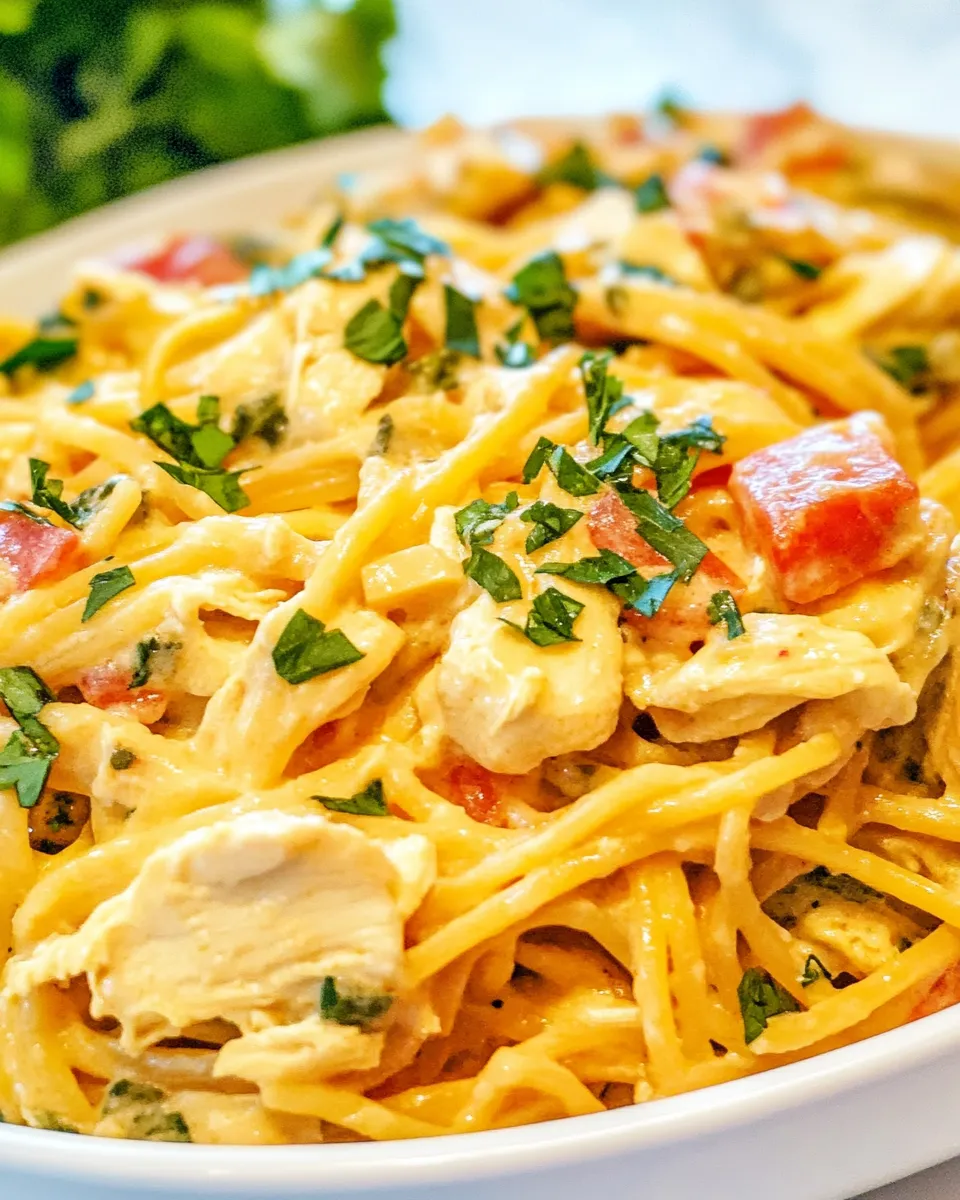 Easy Chicken Spaghetti With Rotel recipe photo