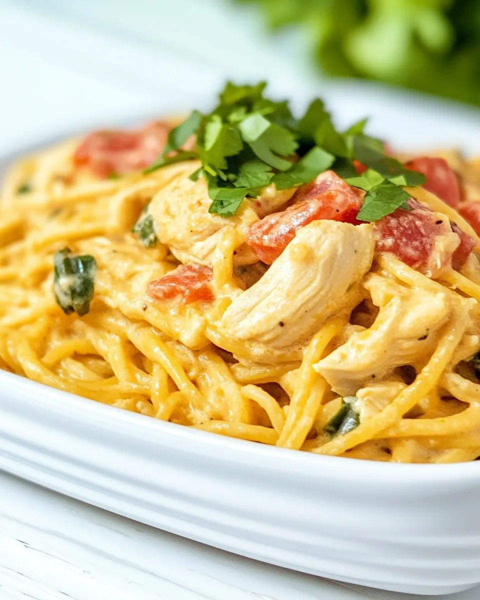 Delicious Chicken Spaghetti With Rotel dish photo