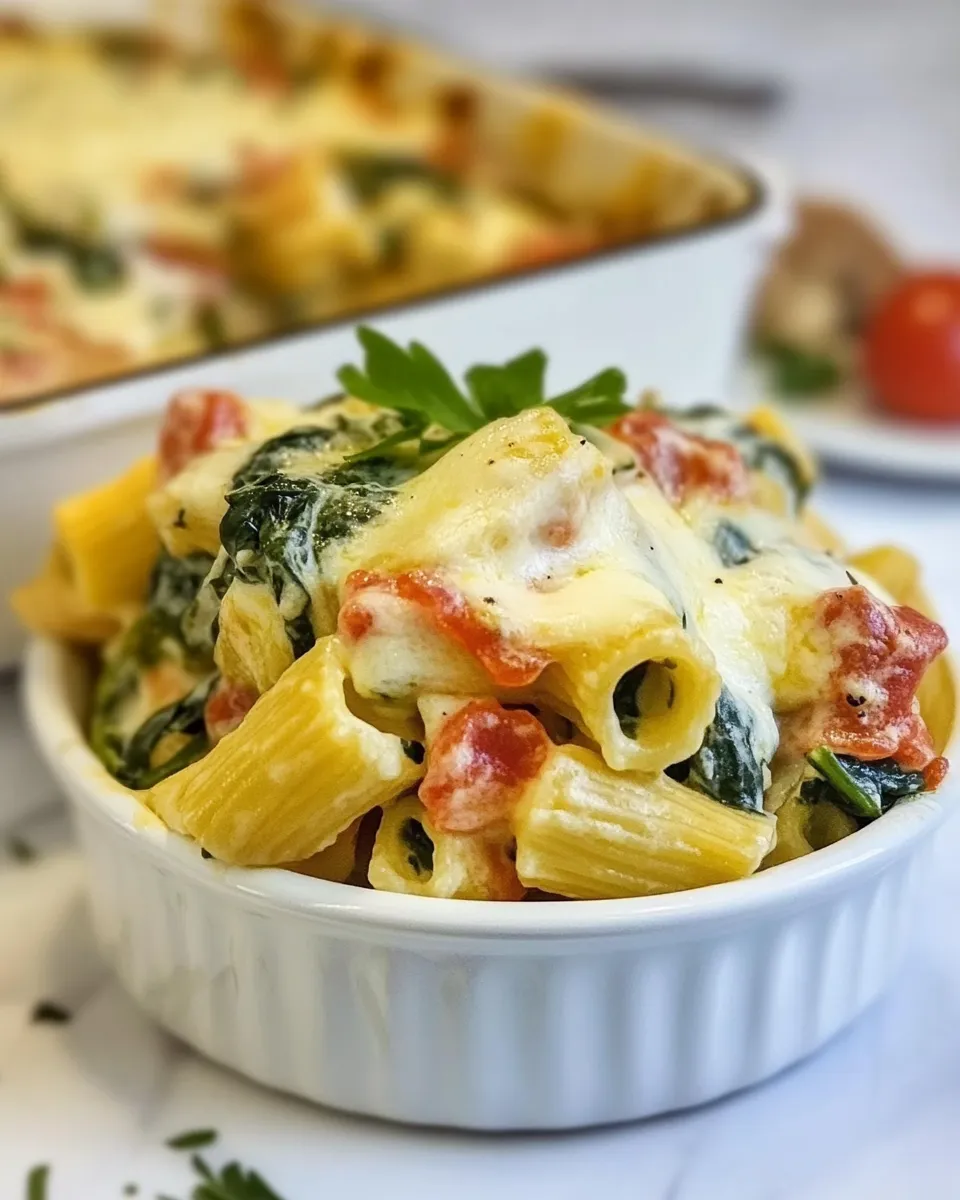 Homemade Chicken Spinach Rigatoni photo