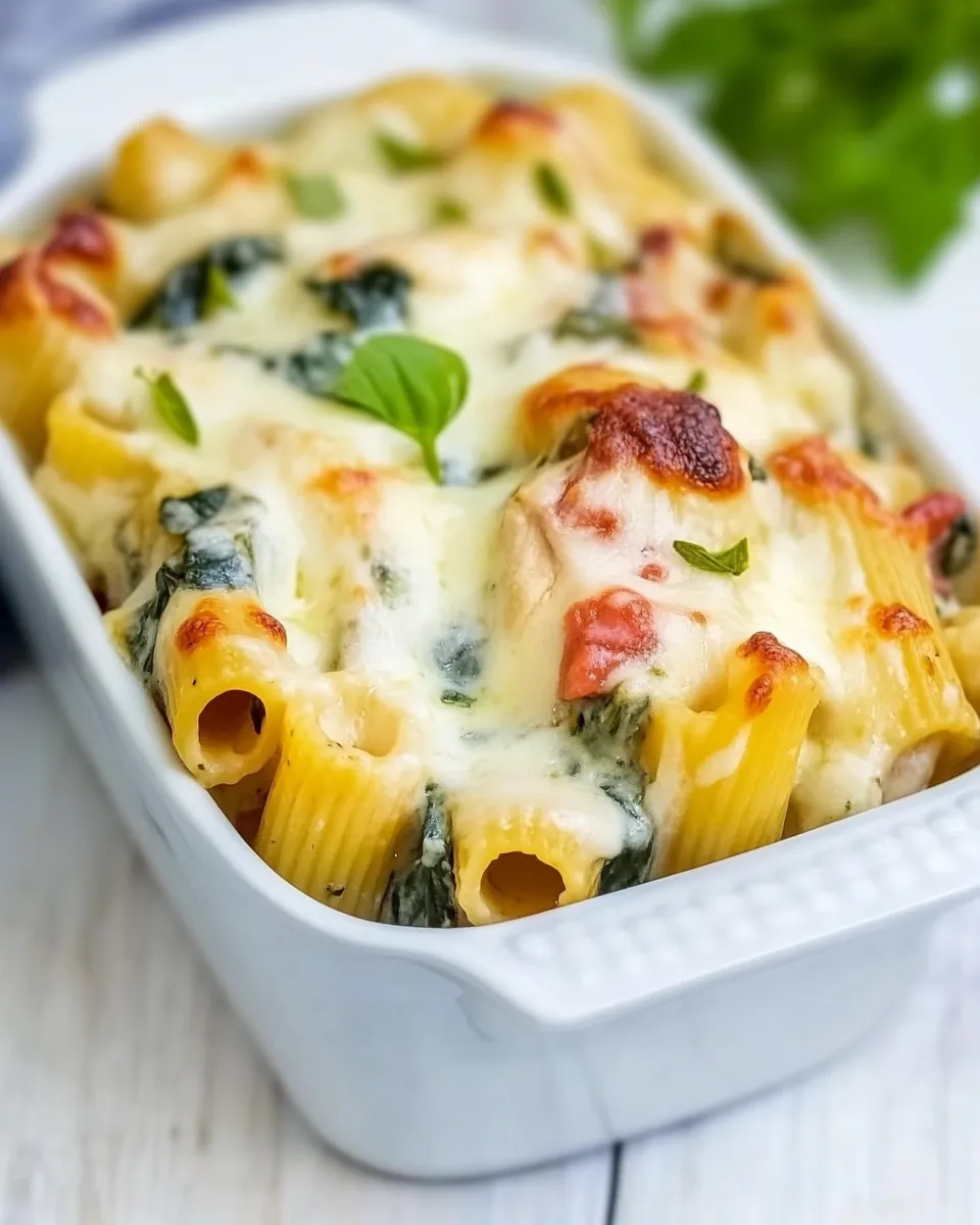Classic Chicken Spinach Rigatoni image