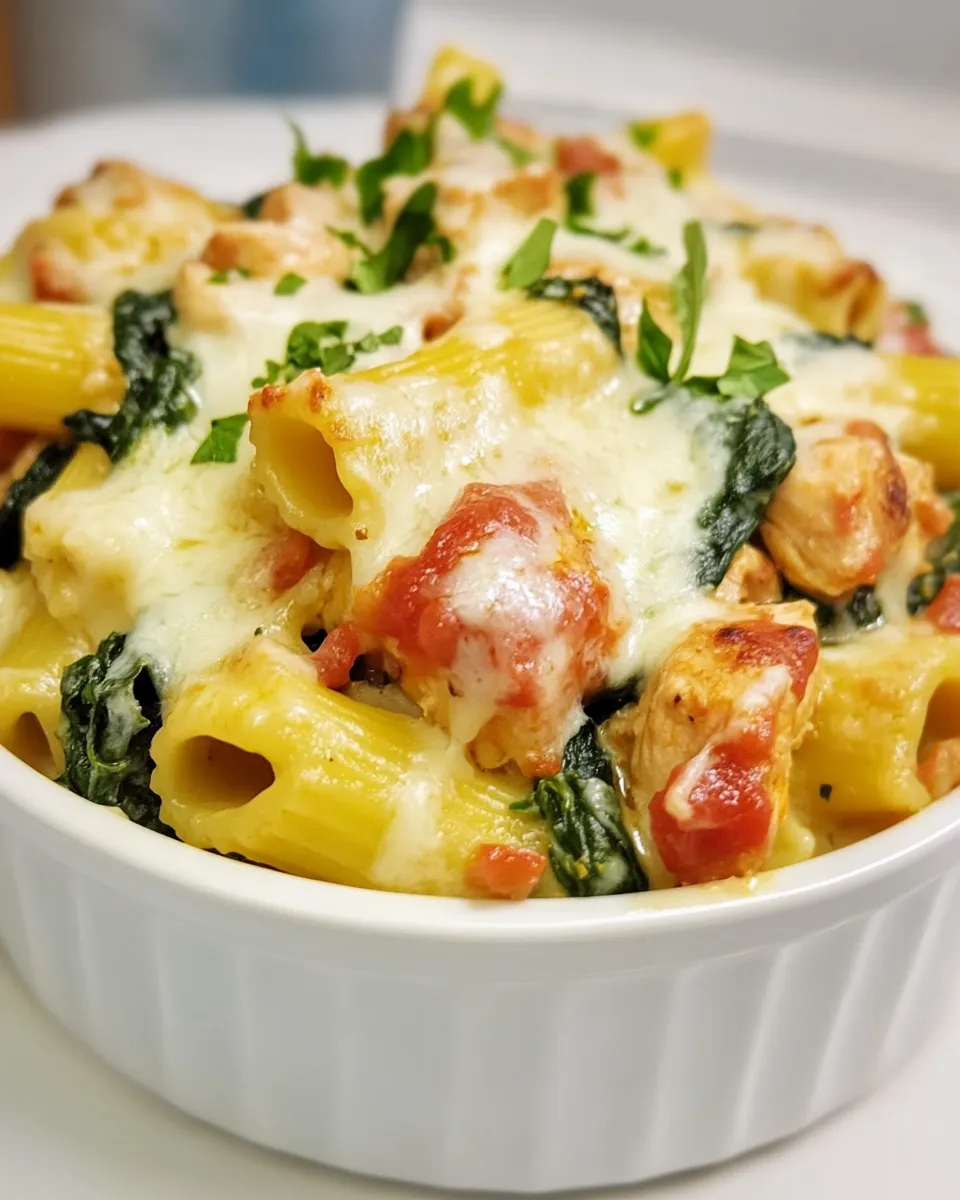 Delicious Chicken Spinach Rigatoni dish photo