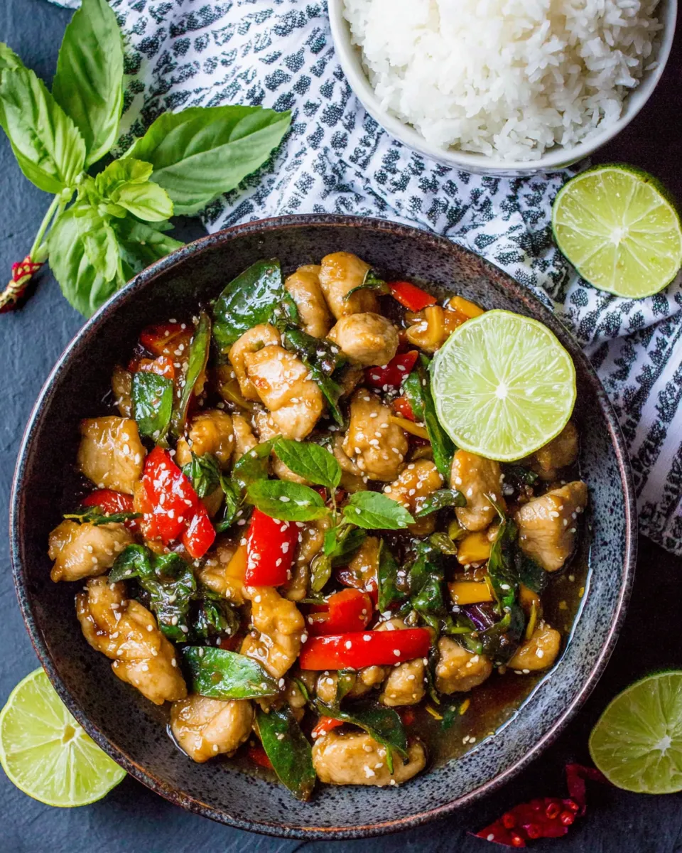 Delicious Chicken Stir-Fry With Coriander And Spicy Sweet Sauce dish photo