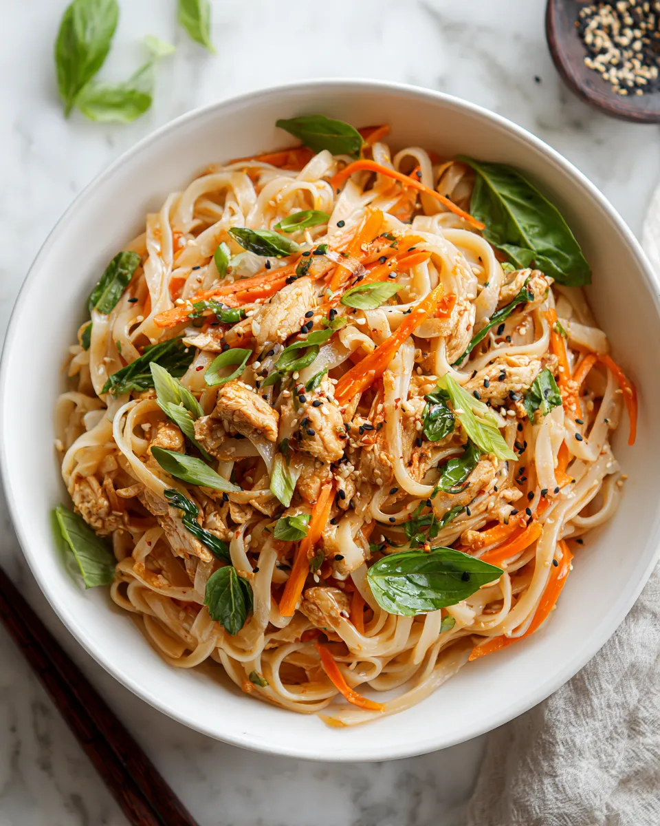 Homemade Chicken Stir Fry with Rice Noodles recipe photo