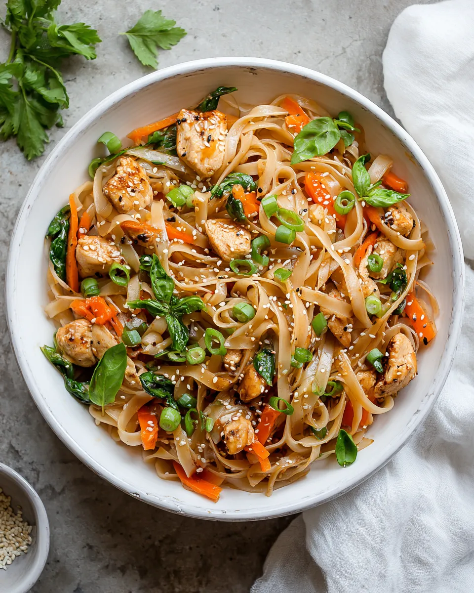 Classic Chicken Stir Fry with Rice Noodles dish photo