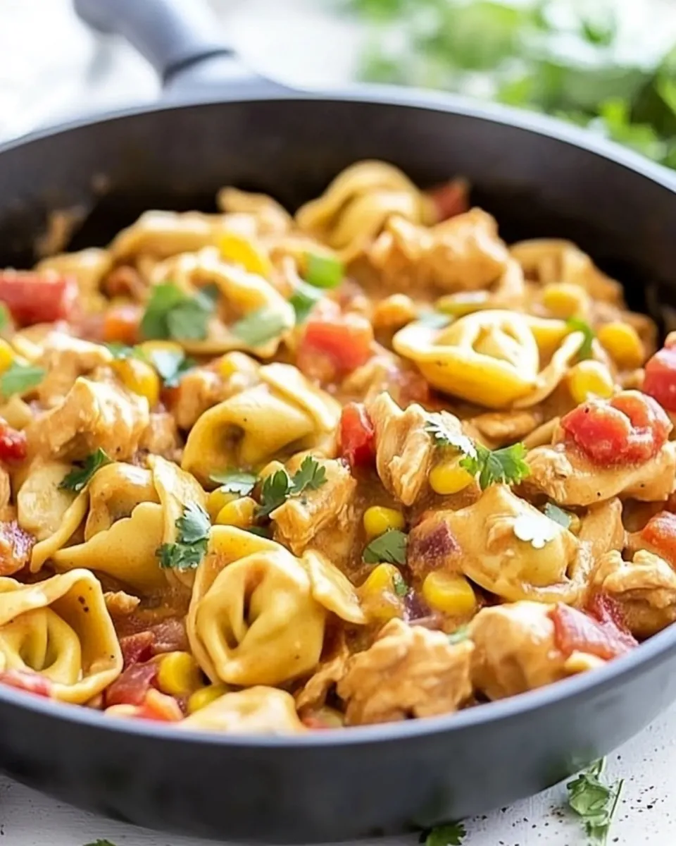 Easy Chicken Taco Tortellini Skillet recipe image