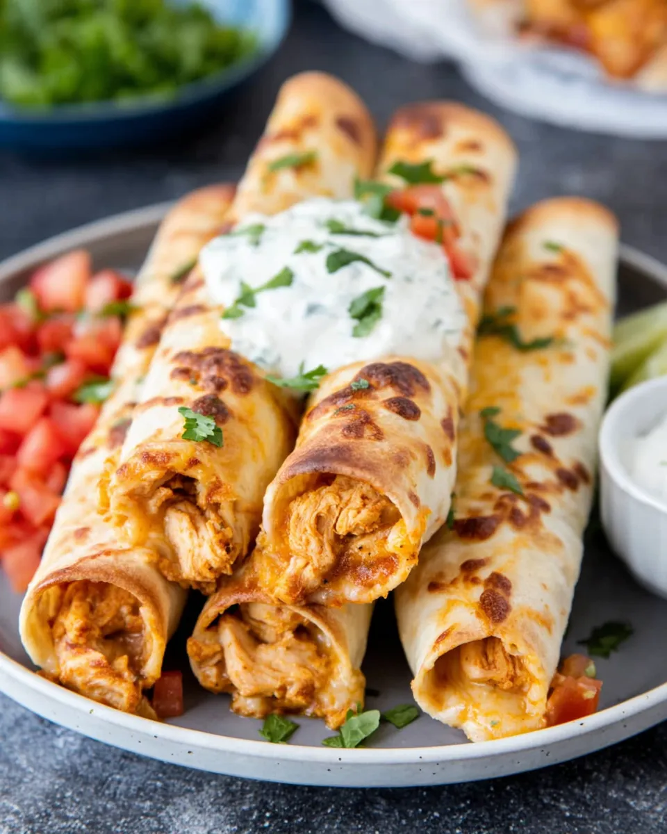 Classic Chicken Taquitos (Baked or Air-Fryer) dish photo