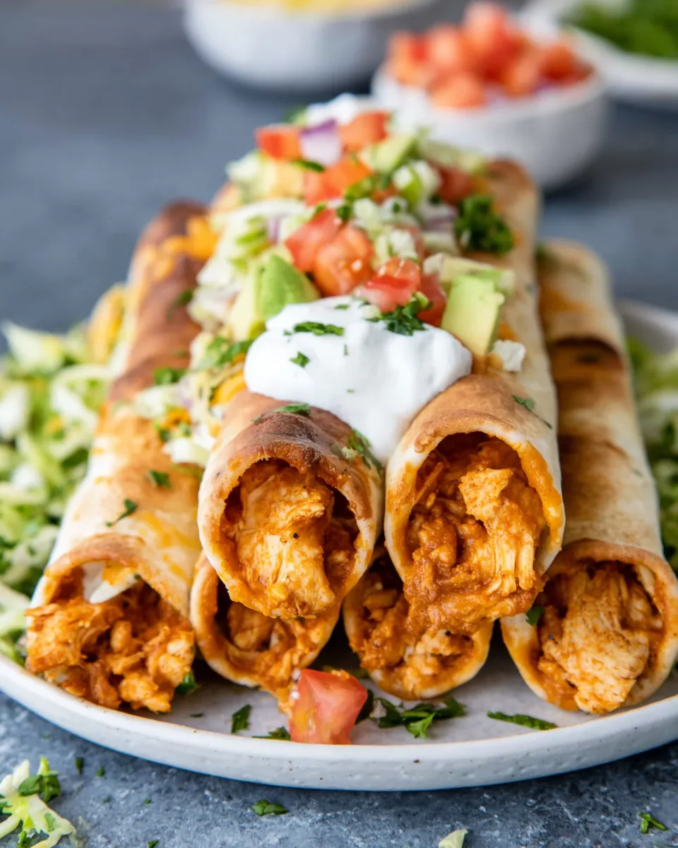 Delicious Chicken Taquitos (Baked or Air-Fryer) plate image