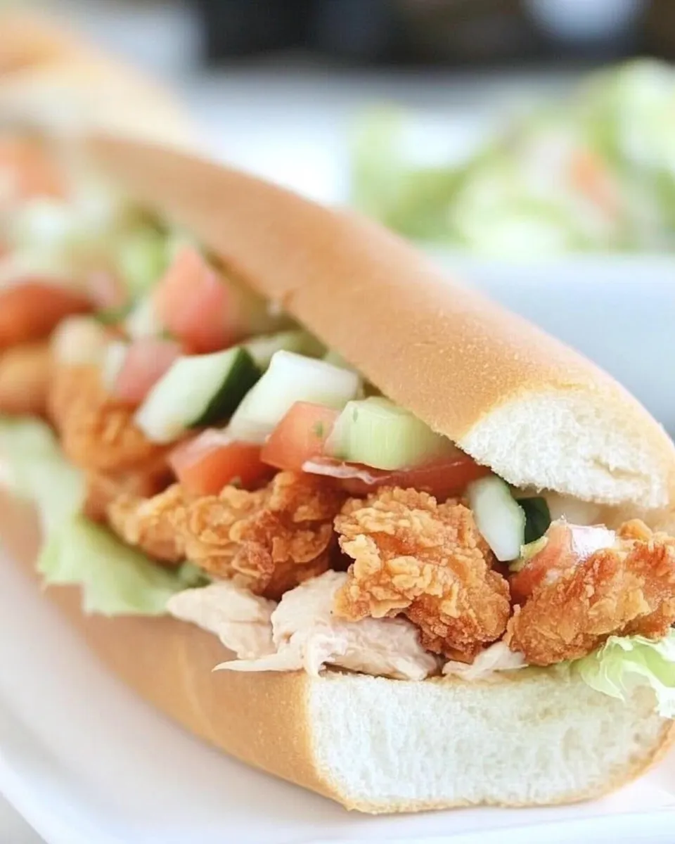 Delicious Chicken Tender Subs plate image