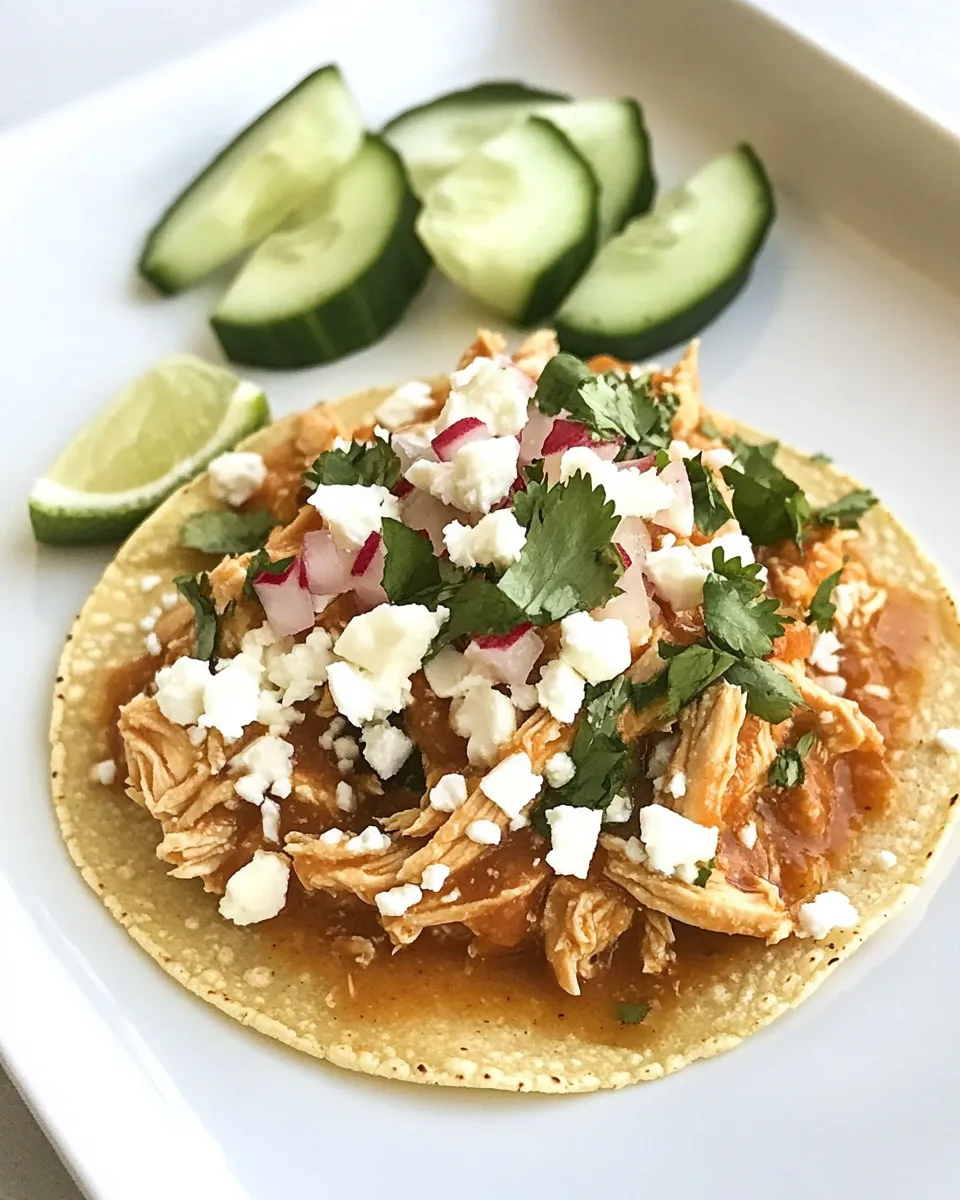 Easy Chicken Tinga dish photo