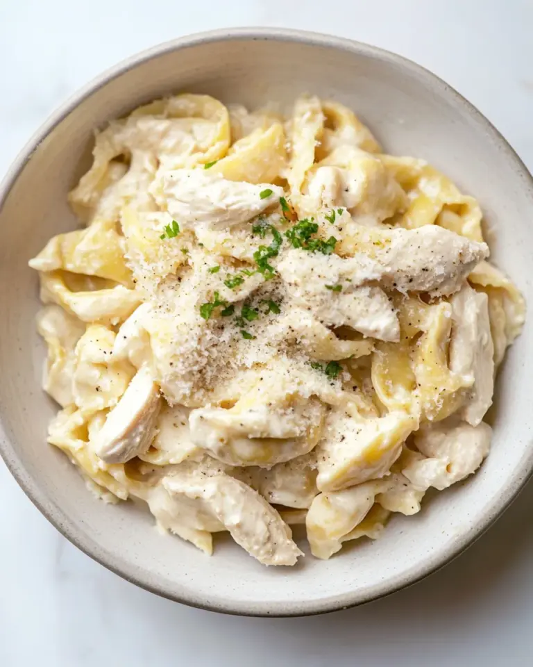 Homemade Chicken Tortellini Alfredo photo