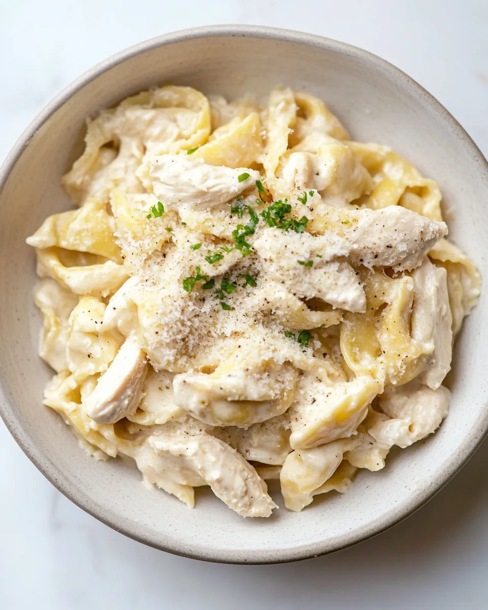 Homemade Chicken Tortellini Alfredo photo