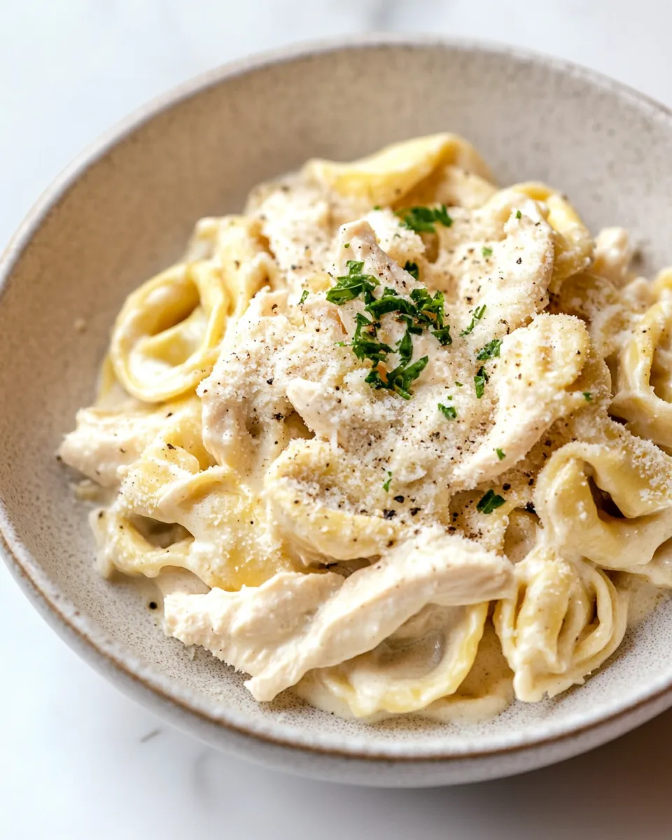 Classic Chicken Tortellini Alfredo image
