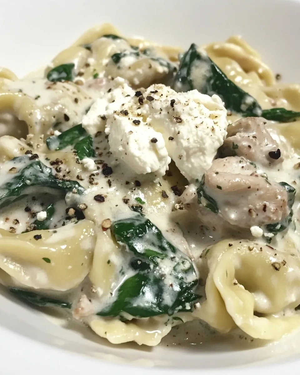 Classic Chicken Tortellini with Feta Cream Sauce image