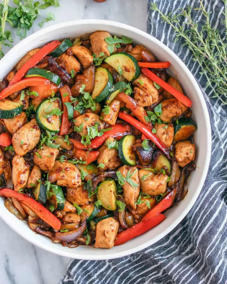 Homemade Chicken Vegetable Stir Fry with Zucchini photo