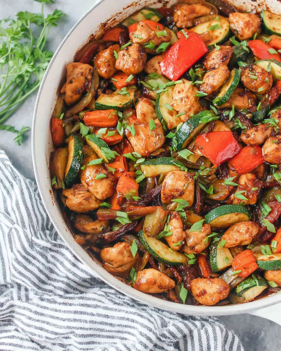 Easy Chicken Vegetable Stir Fry with Zucchini dish photo