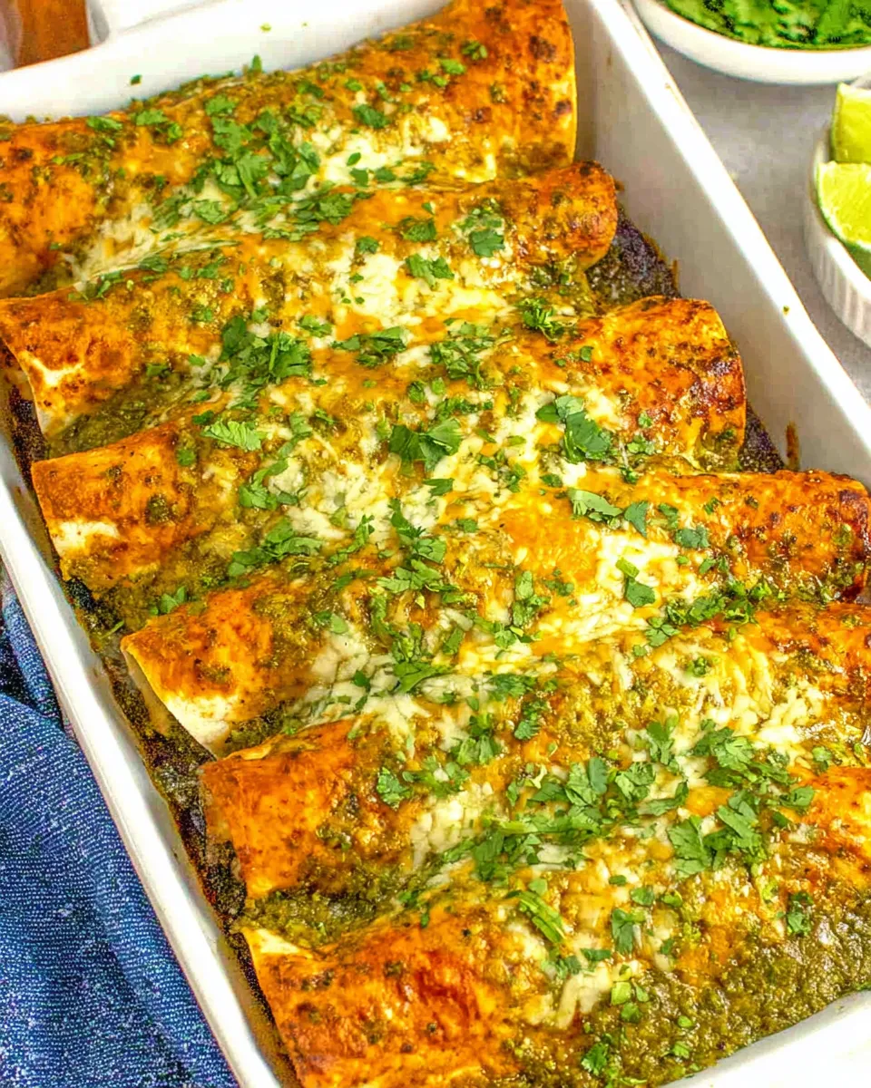 Homemade Chicken Verde Enchiladas recipe photo