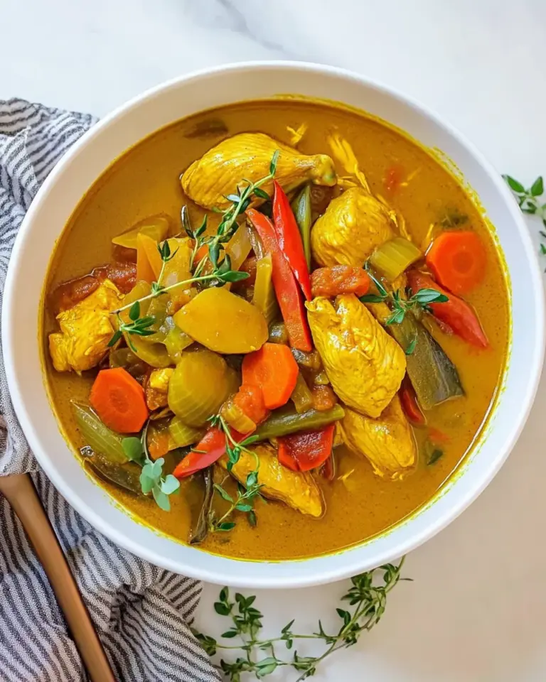 Homemade Chicken Yellow Curry Soup photo