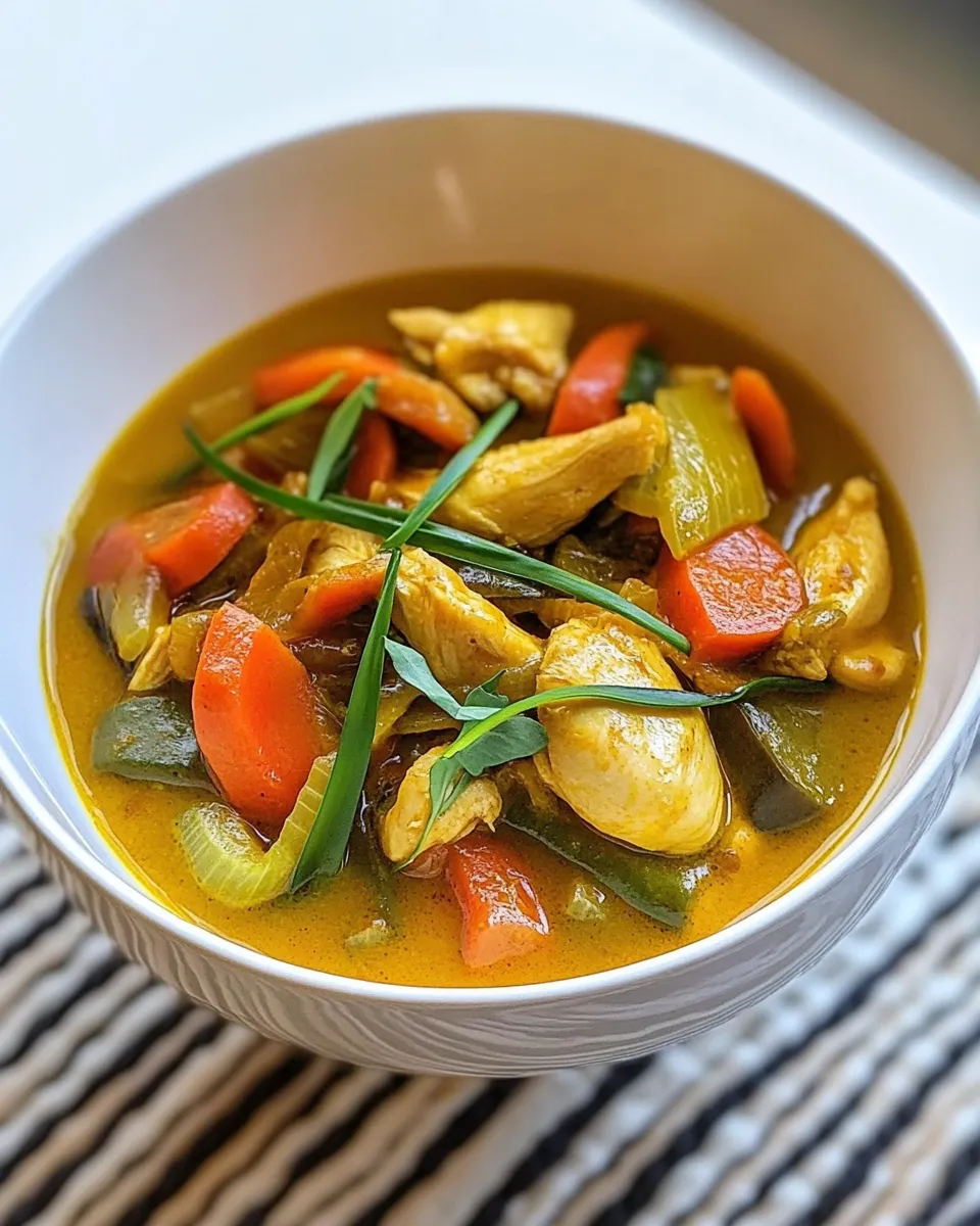 Delicious Chicken Yellow Curry Soup dish photo