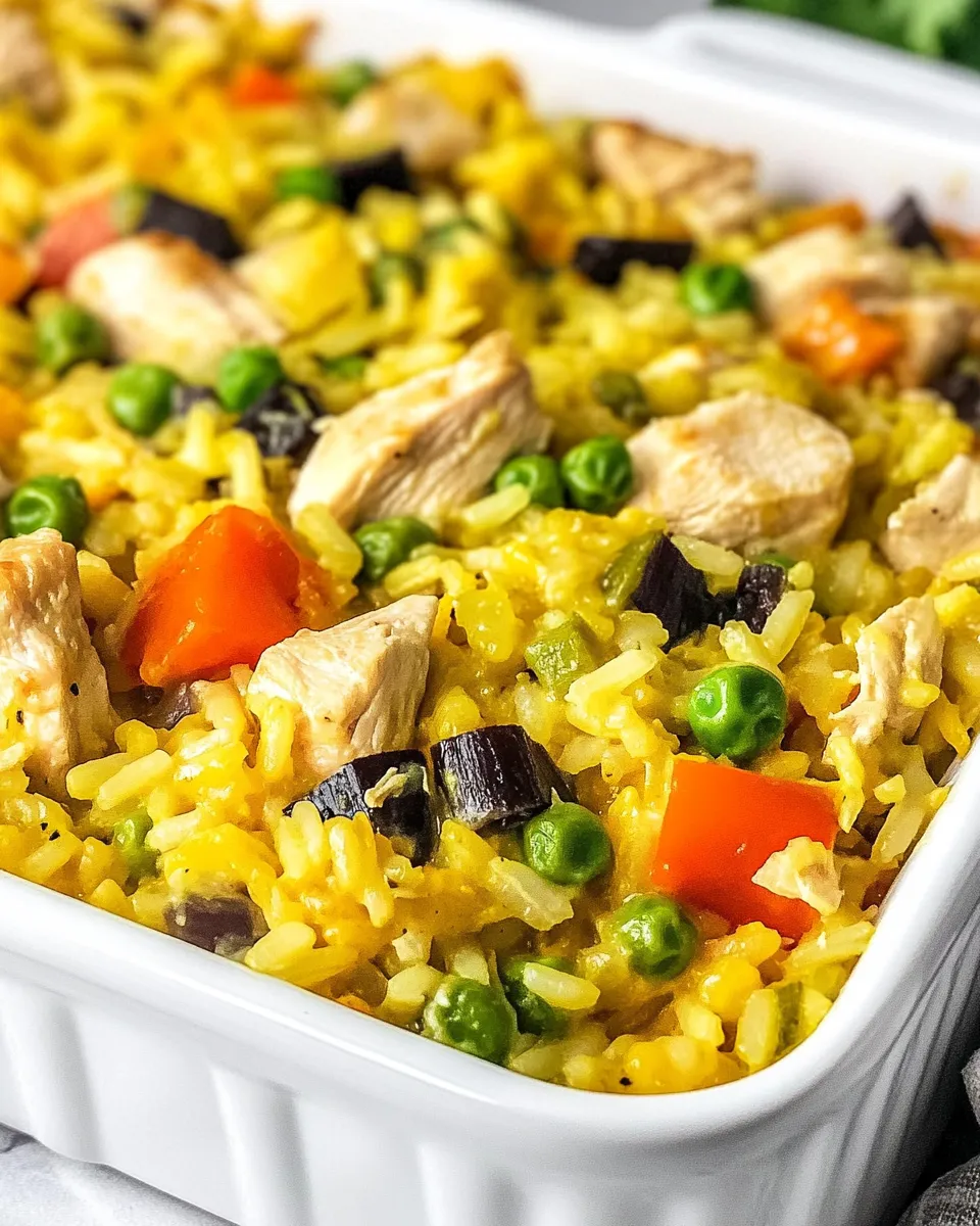 Easy Chicken & Yellow Rice Casserole recipe photo