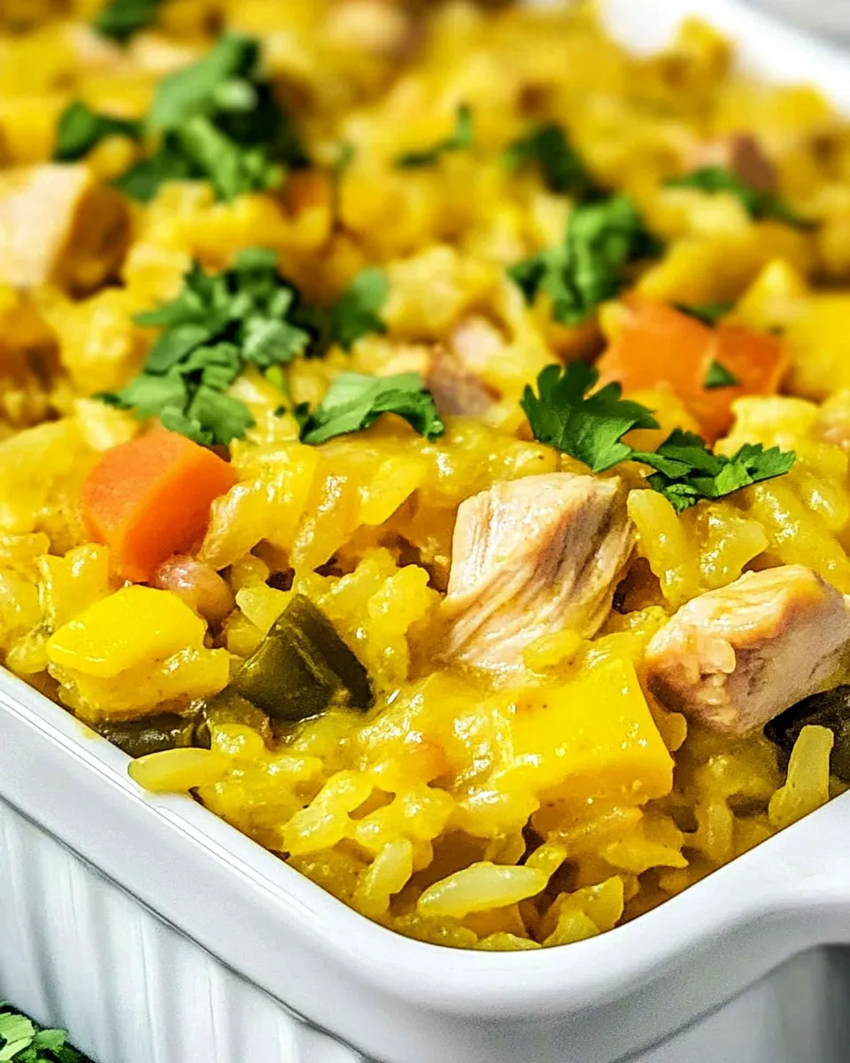 Delicious Chicken & Yellow Rice Casserole dish photo