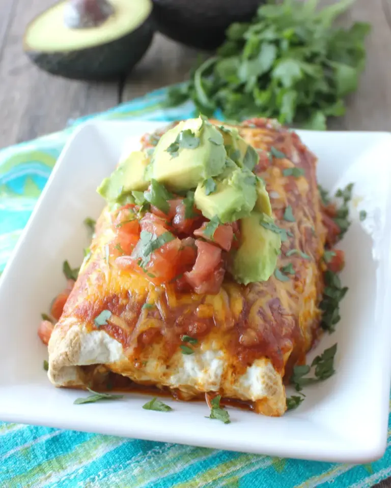 Homemade Chicken and Avocado Baked Burritos photo