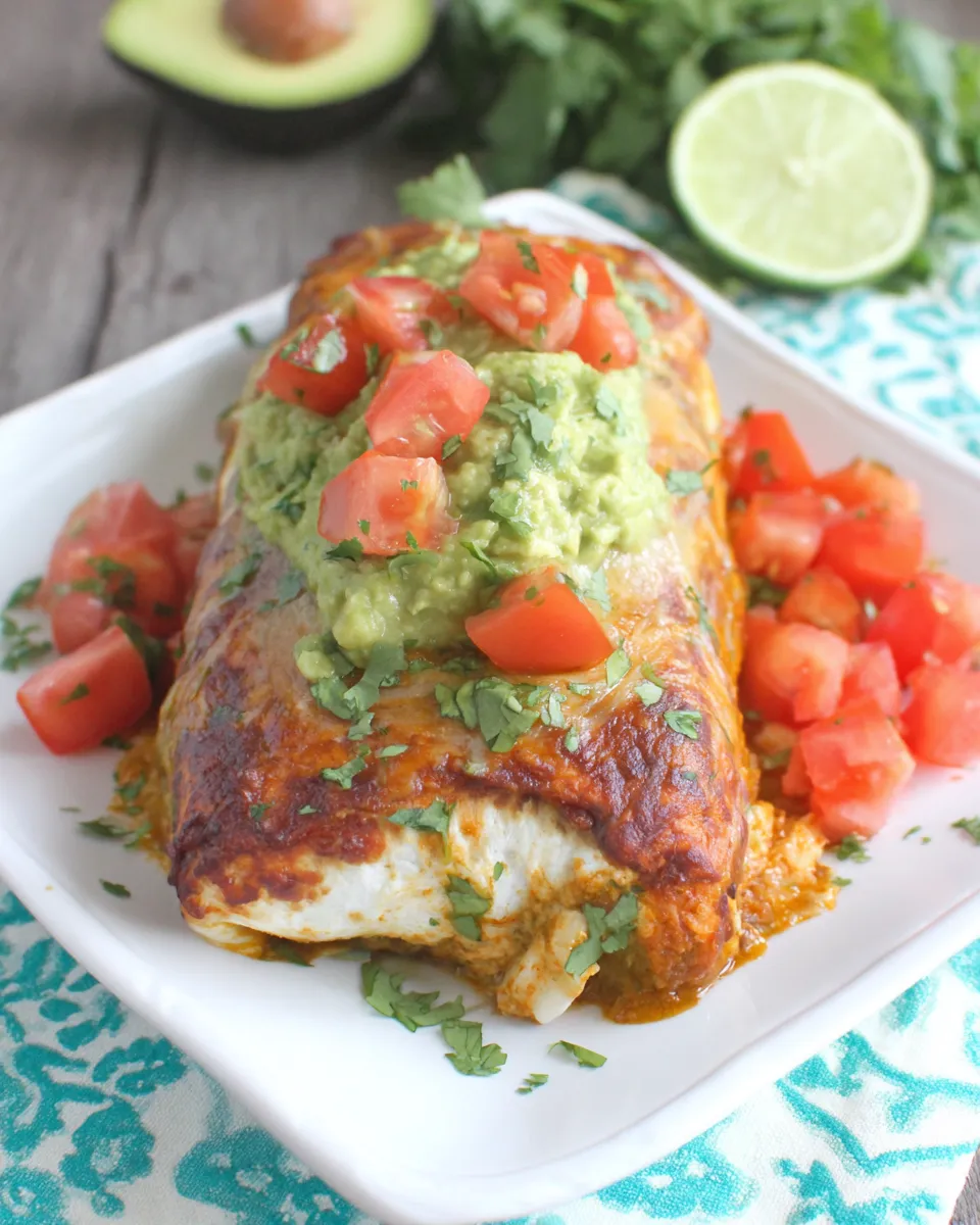 Classic Chicken and Avocado Baked Burritos dish photo